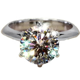 3 CT Moissanite Solitaire Ring