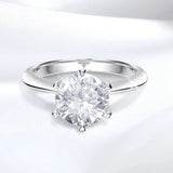 3 CT Moissanite Solitaire Ring