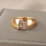 Adjustable Stainless Rainbow Ring for Women & Men