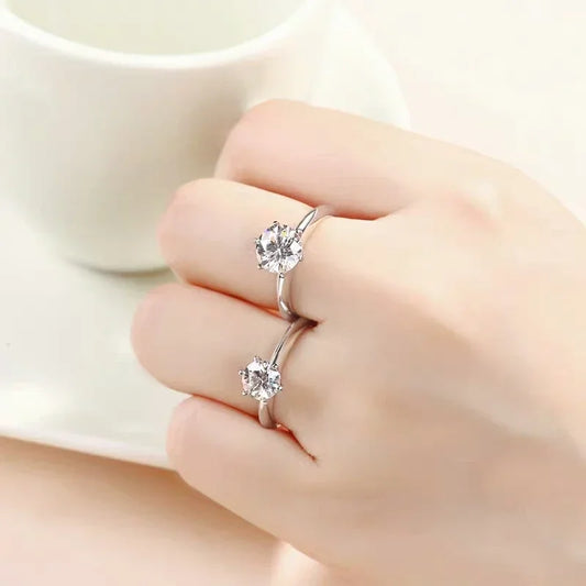 3 CT Moissanite Solitaire Ring