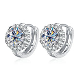 Serenity Day 2ct D Color Moissanite Hoop Earrings