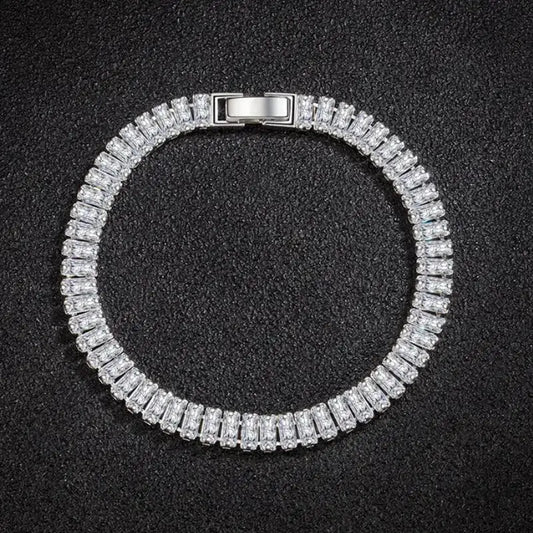 925 Silver Zircon Crystal Bracelet