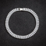 925 Silver Zircon Crystal Bracelet