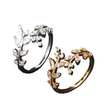 925 Silver Zirconia Tree Branch Ring