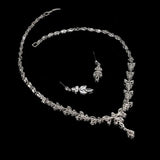 Emmaya Jewelry Set with Necklace & Cubic Zircon Stud Earrings