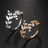 925 Silver Zirconia Tree Branch Ring