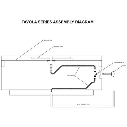 Tavola 8 Fire Table Assembly Diagram