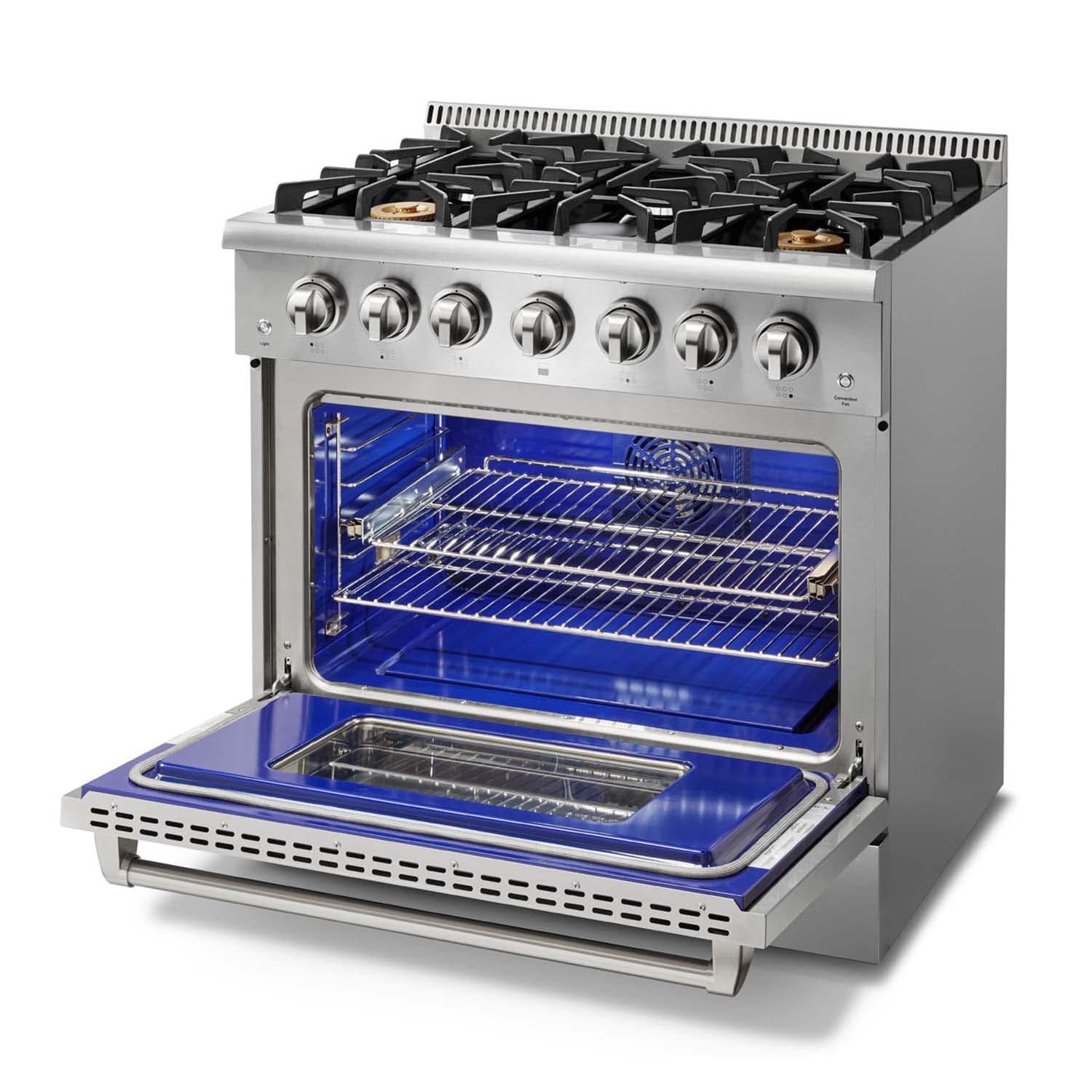 Natural Gas Range 36 inch in Stainless Steel - Heat AC & Co.