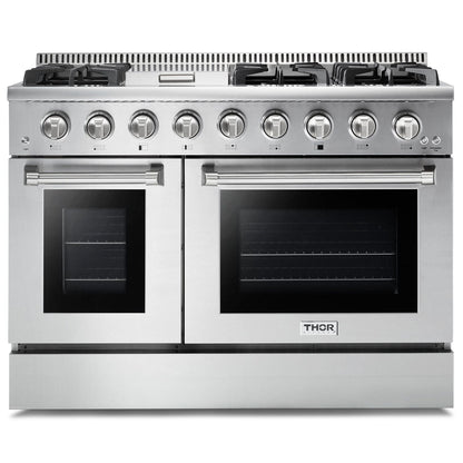 Natural Gas Range 48 inch 6.7 cu. ft. in Stainless Steel - Heat AC & Co.