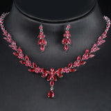 Emmaya Jewelry Set with Necklace & Cubic Zircon Stud Earrings