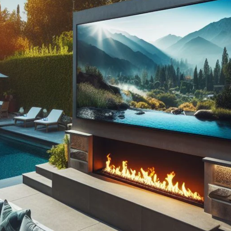 Titan outdoor commercial waterproof Smart TV Full Sun Series QLED 4K by Samsung