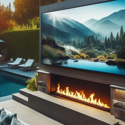 Titan outdoor commercial waterproof Smart TV Full Sun Series QLED 4K by Samsung