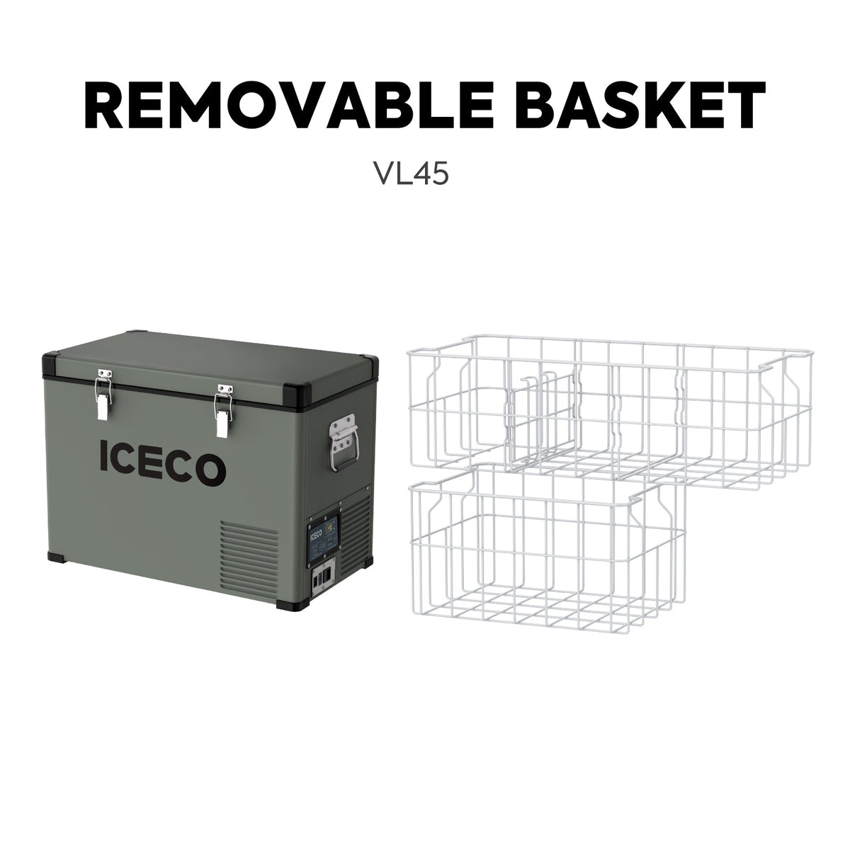 ICECONEW！37QT VL35ProS Olive 12V Metal Single Zone Fridge Freezer - VL35PRO-OLIVE