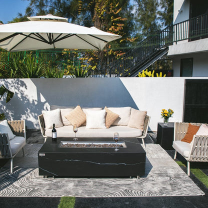 Varna Fire Table Outdoor with Fire Glass