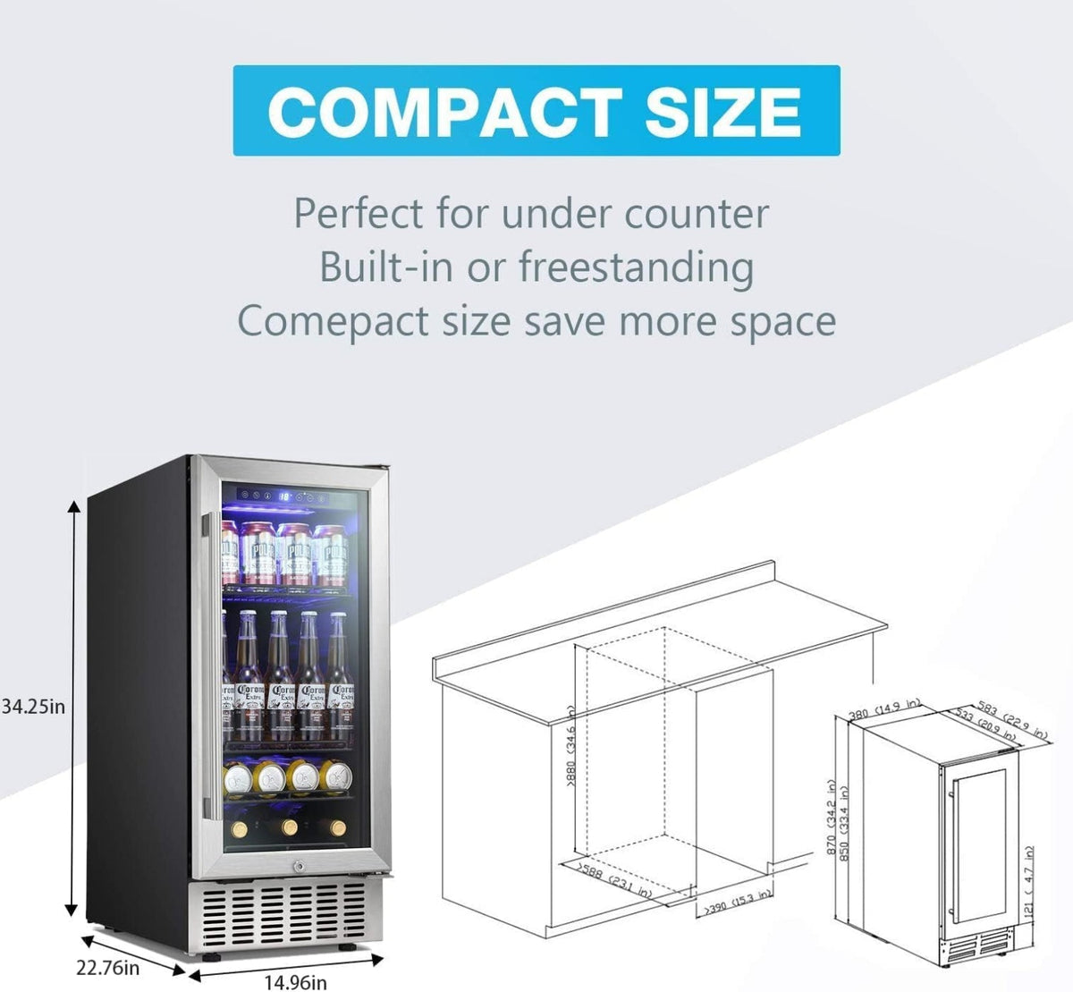 Antarctic Star 15 Inch Beverage Refrigerator - W5174C