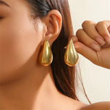 Gold Chunky Waterdrop Earrings