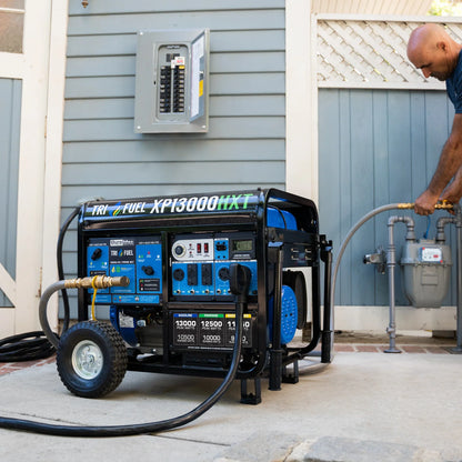 DuroMax XP13000HXT 13,000-Watt 500cc Tri Fuel Portable Generator with CO Alert