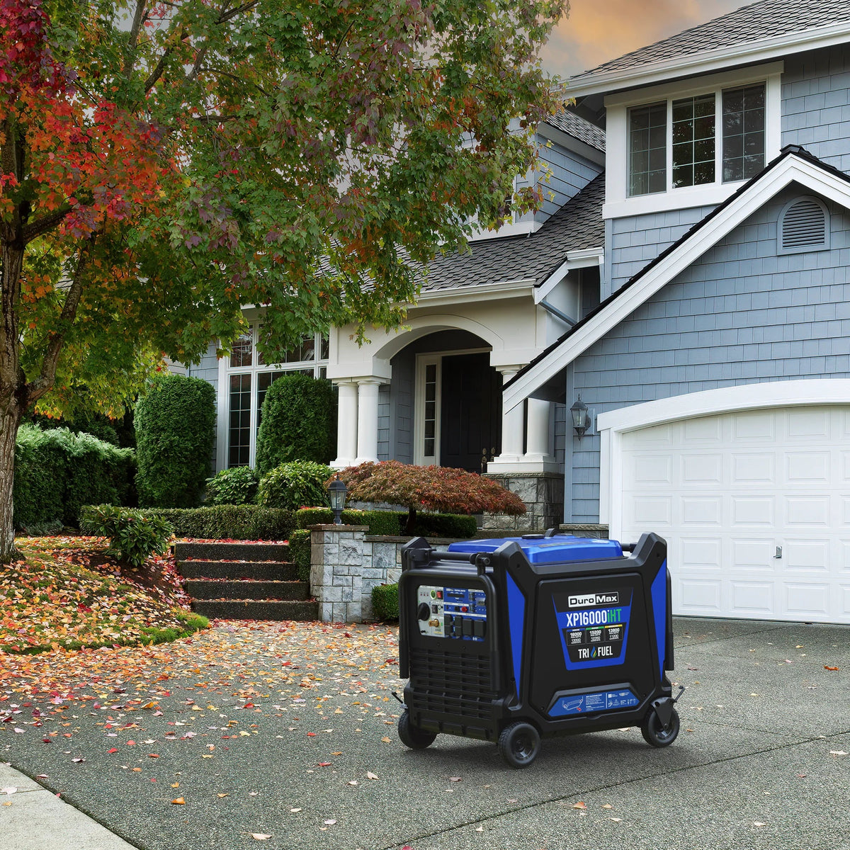 DuroMax 16,000 Watt V-Twin Tri Fuel Portable Digital Inverter Generator