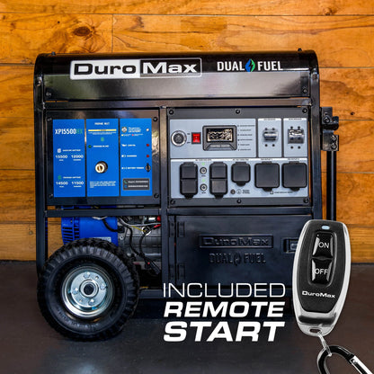 DuroMax 15,500 Watt Dual Fuel Portable Generator w/ CO Alert