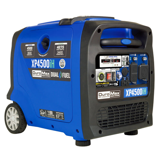 DuroMax 4,500 Watt Portable Dual Fuel Inverter Generator w/ CO Alert - XP4500iH - Engines & Co.