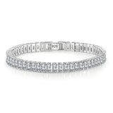 925 Silver Zircon Crystal Bracelet