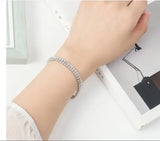 925 Silver Zircon Crystal Bracelet