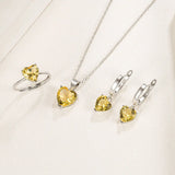 925 Silver Heart Zircon Jewelry Set