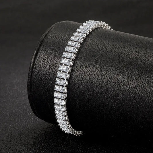 925 Silver Zircon Crystal Bracelet