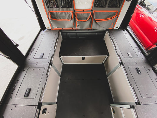 GOOSE GEAR Alu-Cab Alu-Cabin Canopy Camper - Toyota Tundra 2007-2021 2nd and 2.5 Gen. - Front Utility Module - 6'5" Bed - 3291-GGR-SH