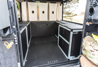 GOOSE GEAR Alu-Cab Canopy Camper V2 - Ford Ranger 2019-2023 4th Gen. - Rear Double Drawer Module - 5' Bed - 3341-GGR-SH