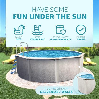 Aquarian Phoenix 24' x 52" Above Ground Swimming Pool with Pump and Ladder - 75180