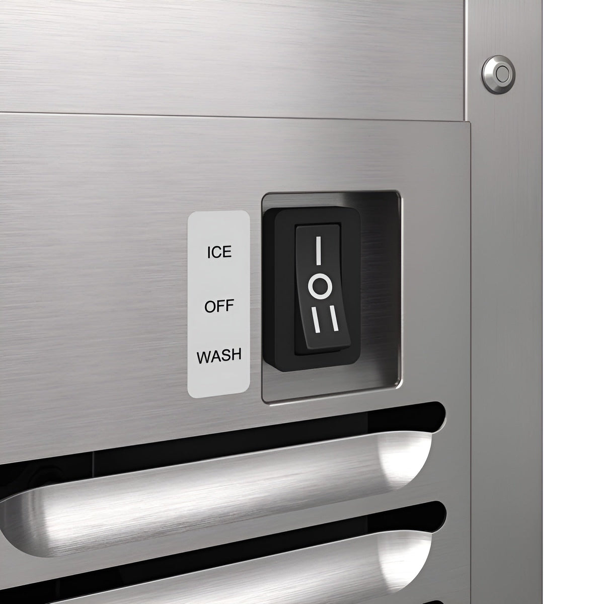 Avallon Inch Wide 26 Lbs. Built-In / Free Standing Outdoor Ice Maker with 56 Lbs. Daily Ice Production and Factory Installed Pump - AIMG151PSSOLH15