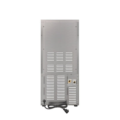 Avallon Inch Wide 26 Lbs. Built-In / Free Standing Outdoor Ice Maker with 56 Lbs. Daily Ice Production and Factory Installed Pump - AIMG151PSSOLH15