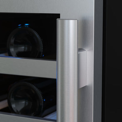 Avallon 24 Inch Wide 45 Bottle Capacity Dual Zone Wine Cooler with Left Swing Door - AWC242DPRGLH