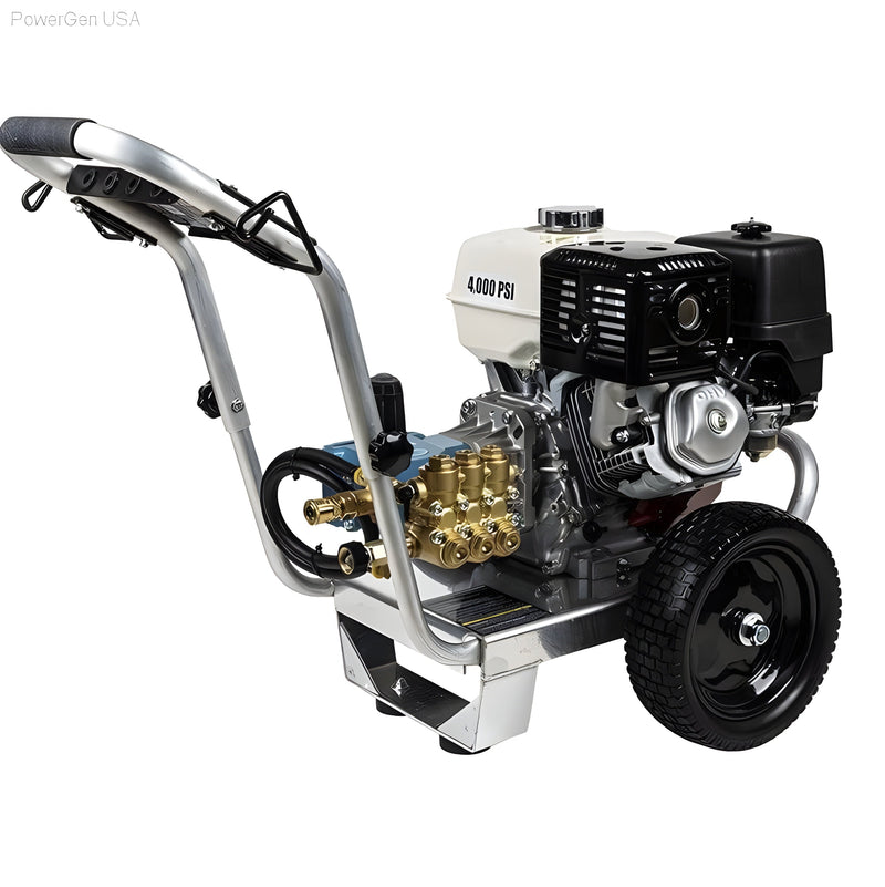 BE Power Equipment 4000 PSI 4.0 GPM Gas Pressure Washer with Honda GX390 Engine and CAT Triplex Pump - PowerGen USA - PE-4013HWPACAT