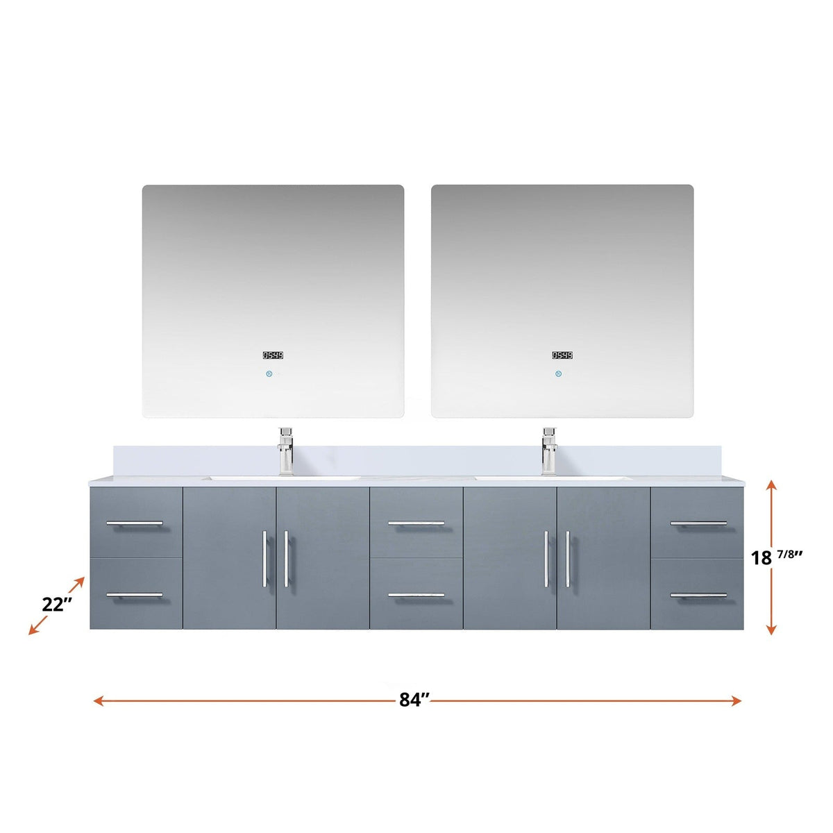 Geneva  84" x 22" Double Bath Vanity - Backyard Provider