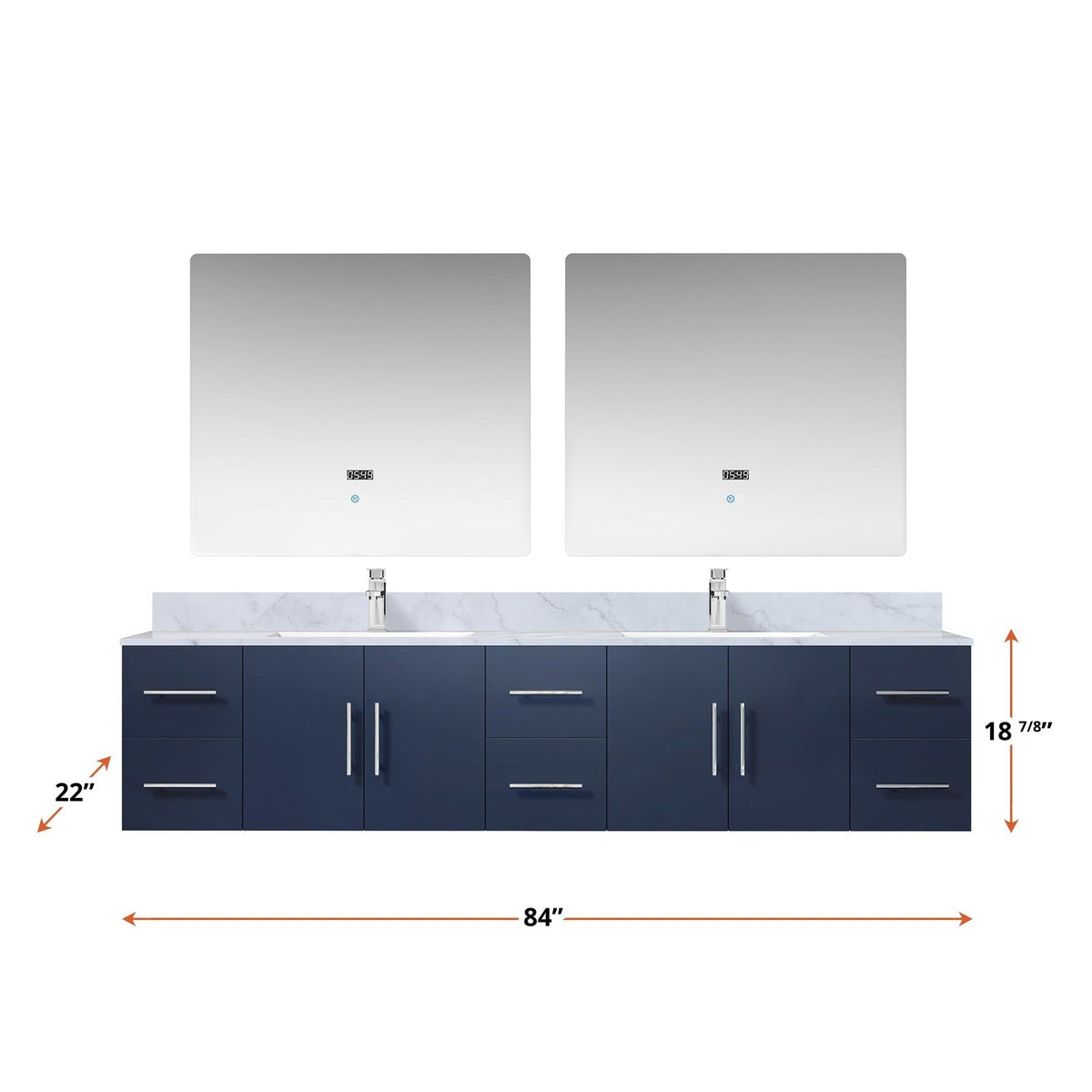 Geneva  84" x 22" Double Bath Vanity - Backyard Provider