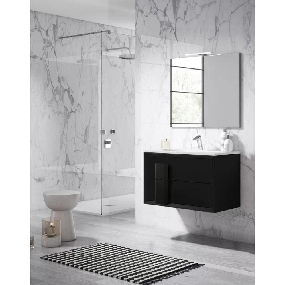 Lucena Bath 40" DÃ©cor Cristal Floating Vanity in White /Black / Grey - Backyard Provider