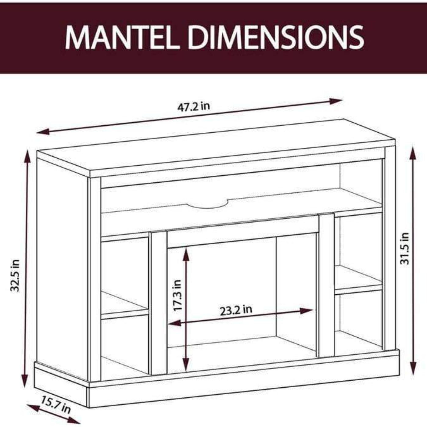 Cambridge 47 In. Electric Fireplace with a Multi-Color LED Insert and Cherry Mantel - CAM5021-1CHRLED