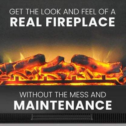 Cambridge 47 In. Electric Fireplace with a Multi-Color LED Insert and Cherry Mantel - CAM5021-1CHRLED