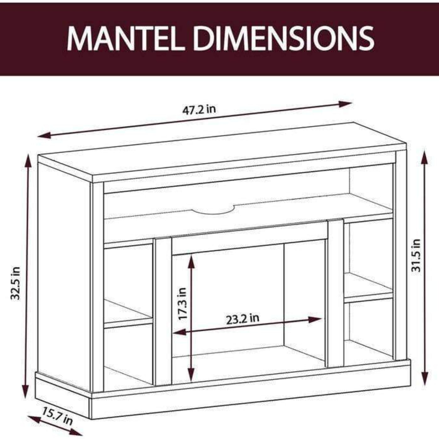 Cambridge 47 In. Electric Fireplace with Enhanced Log Insert - CAM5021-1CHRLG2