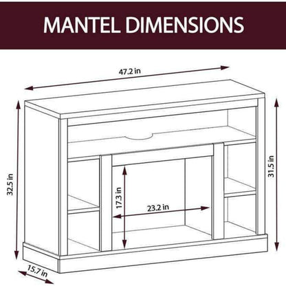 Cambridge 47 In. Electric Fireplace with Enhanced Log Insert - CAM5021-1CHRLG2