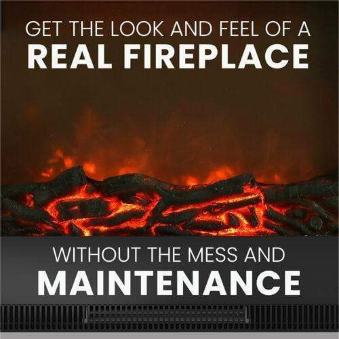 Cambridge Savona 59 In. Electric Fireplace in Cherry with Entertainment Stand and Charred Log Display, - CAM6022-1CHR
