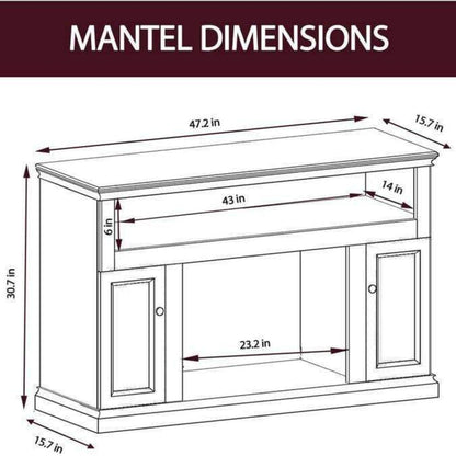 Cambridge Sorrento Electric Fireplace with Multi-Color LED Insert and 47 In. Entertainment Stand in Cherry - CAM5021-2CHRLED