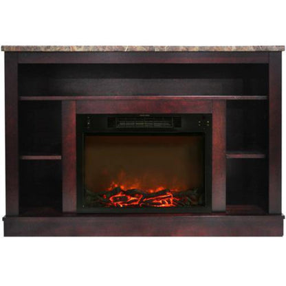 Cambridge 47 In. Electric Fireplace with a 1500W Log Insert and Cherry Mantel - CAM5021-1CHR