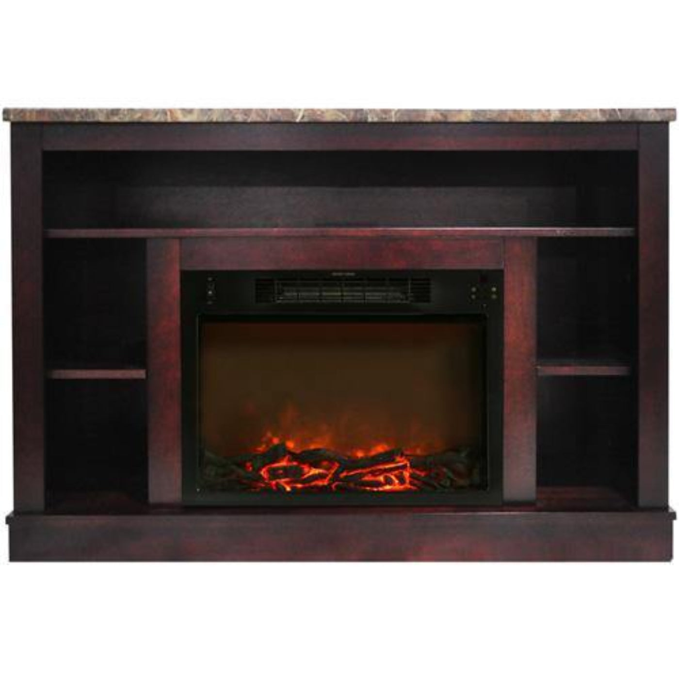 Cambridge 47 In. Electric Fireplace with a Multi-Color LED Insert and Cherry Mantel - CAM5021-1CHRLED