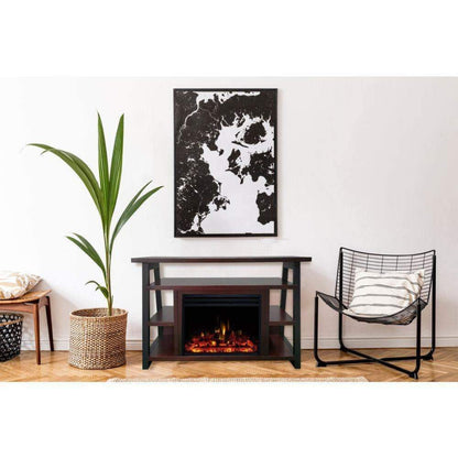 Cambridge 32-In. Sawyer Industrial Electric Fireplace Mantel with Enhanced Log Display and Color Changing Flames, - CAM5332-1MAHLG3