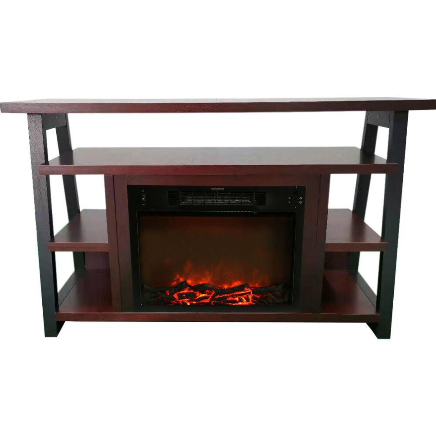 Cambridge 32-In. Sawyer Industrial Electric Fireplace Mantel with Realistic Log Display and Color Changing Flames - CAM5332-1MAH