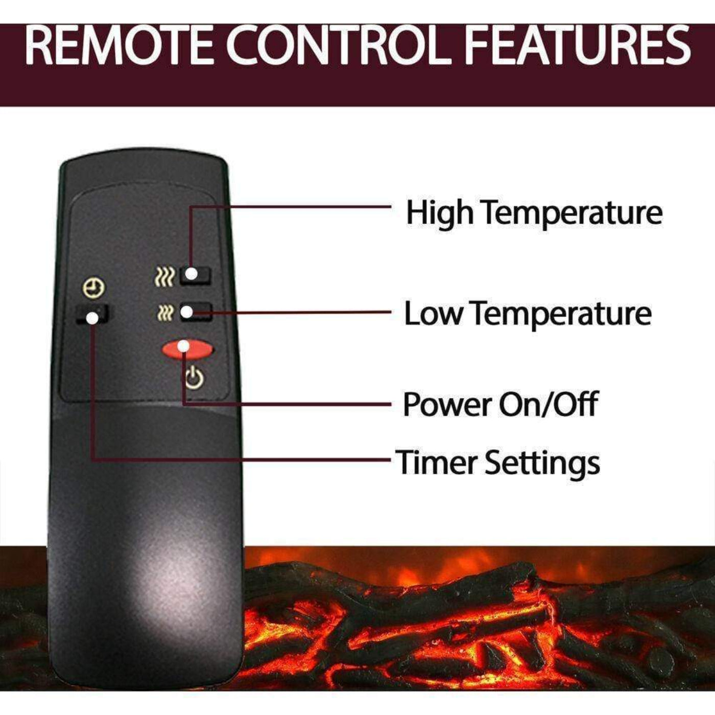 Cambridge 32-In. Sawyer Industrial Electric Fireplace Mantel with Realistic Log Display and Color Changing Flames - CAM5332-1MAH