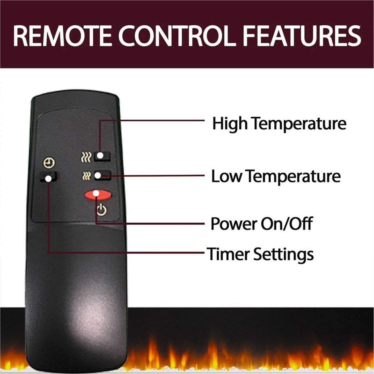 Cambridge 47-In. Sorrento Electric Fireplace with Multi-Color LED Insert and Entertainment Stand in Cherry - CAMBR5021-2CHRLED